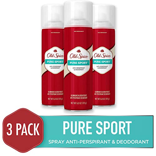 Product Cover Old Spice Antiperspirant Deodorant for Men, Pure Sport Body Spray, High Endurance Collection, 6 Oz (Pack of 3)