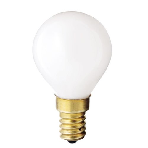 Product Cover Satco S3398 130V E14 Euro Base 40-Watt G14 Light Bulb, Gloss White