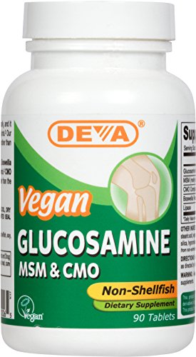 Product Cover Deva Vegan Vitamins Glucosamine, MSM, CMO, 90 Tablets