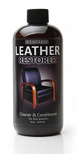 Product Cover European Leather Restorer - The Best One Step Leather Conditioner and Cleaner for Furniture, Auto Interiors, Jackets, Purses, Boots, Sports Equipment, Saddles and Tack - 16 Ounce Bottle