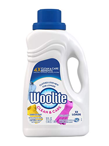 Product Cover Woolite Clean & Care Liquid Laundry Detergent, 33 Loads, 50oz, Regular & HE Washers, Gentle Cycle, sparkling falls scent,packaging may vary