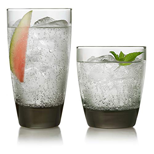Product Cover Libbey Classic Smoke 16-Piece Tumbler and Rocks Glass Set