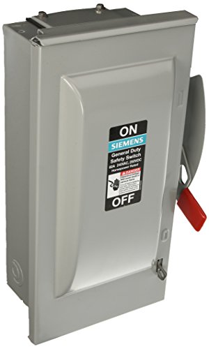 Product Cover SIEMENS GF322NR 60 Amp, 3 Pole, 240-Volt, 4 Wire, Fused, General Duty, Outdoor Rated
