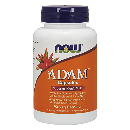 Product Cover NOW Supplements, ADAM Men's Multivitamin with Saw Palmetto, Lycopene, Alpha Lipoic Acid and CoQ10, Plus Natural Resveratrol & Grape Seed Extract, 90 Veg Capsules