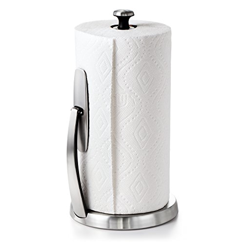Product Cover OXO Good Grips SimplyTear Standing Paper Towel Holder, Brushed Stainless Steel
