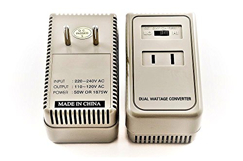 Product Cover Simran 1875 Watts International Travel Voltage Converter for 110V USA Products in 220V/240V Countries. Ideal for Hair Dryers, Phone, iPod, Camera Chargers and Shavers Etc. Model SM-1875