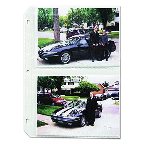 Product Cover C-Line Clear Photo Pages for Four 5 x 7 Photos, 3-Hole Punched, 11-1/4