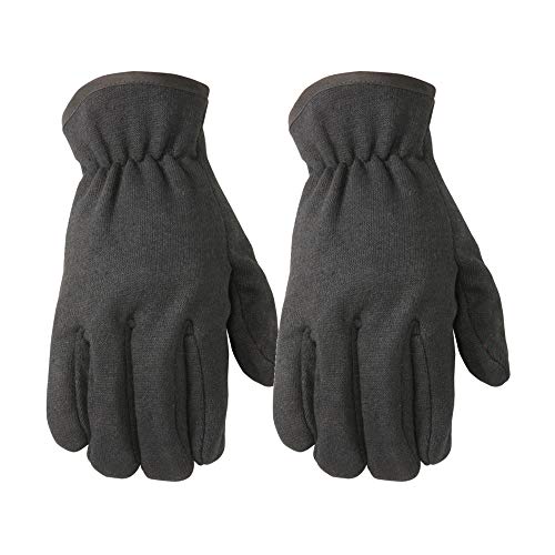 Product Cover Fleece-Lined Jersey Work Gloves, Straight Thumb, Slip-On, Elastic Wrist, 2-Pack, Large (Wells Lamont 2149LN)