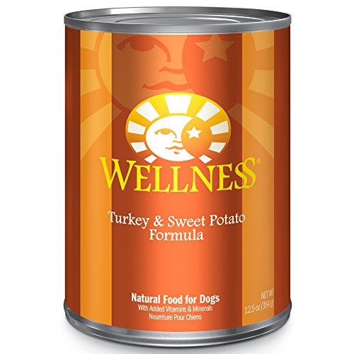 Product Cover Wellness Complete Health Natural Wet Canned Dog Food, Turkey & Sweet Potato, 12.5-Ounce Can (Pack Of 12)