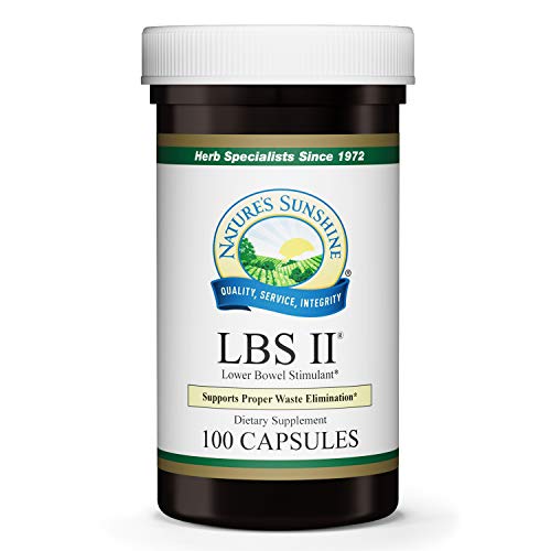 Product Cover Nature's Sunshine LBS II, 100 Capsules, Kosher, Herbal Laxative with Cascara Sagrada Bark Supports The Digestive System and Lower Bowel Health