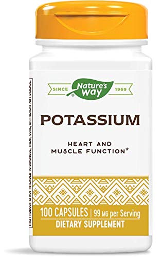Product Cover Nature's Way Potassium Complex, 99 mg per Serving, 100 Capsules, Pack of 3