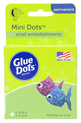Product Cover Glue Dots Mini Dot Roll, Contains 300 (.19 inch) Mini Adhesive Dots (32794-300)