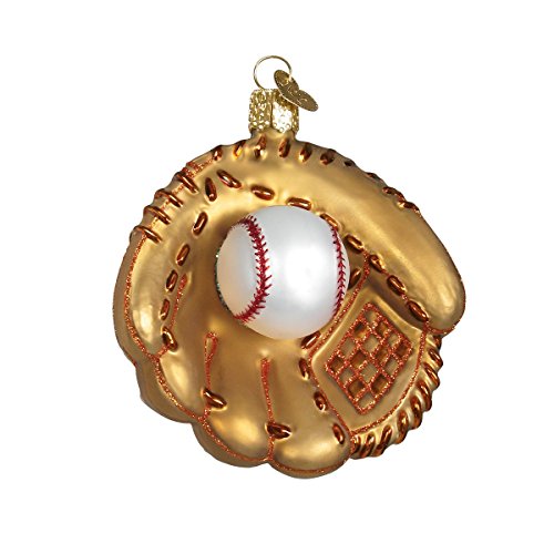 Product Cover Old World Christmas Sports Collection Glass Blown Ornaments for Christmas Tree Baseball Mitt