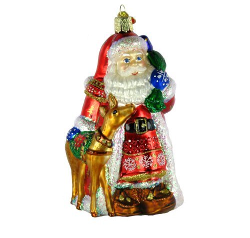 Product Cover Old World Christmas Ornaments: Assortment of Santas Glass Blown Ornaments for Christmas Tree, Nordic Santa