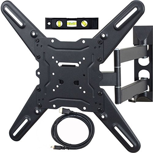 Product Cover VideoSecu ML531BE TV Wall Mount for Most 27-55 LED LCD Plasma Flat Screen Monitor up to 88lbs VESA 400x400 with 20 inch Extension Arm, HDMI Cable Bubble Level WP5
