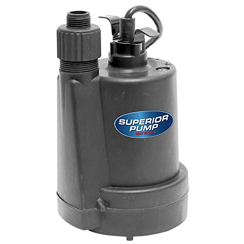 Product Cover Superior Pump 91025 1/5 HP Thermoplastic Submersible Utility Pump with 10-Foot Cord