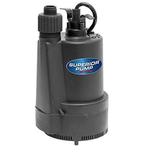 Product Cover Superior Pump 91330 1/3 HP Thermoplastic Submersible Utility Pump with 10-Foot Cord