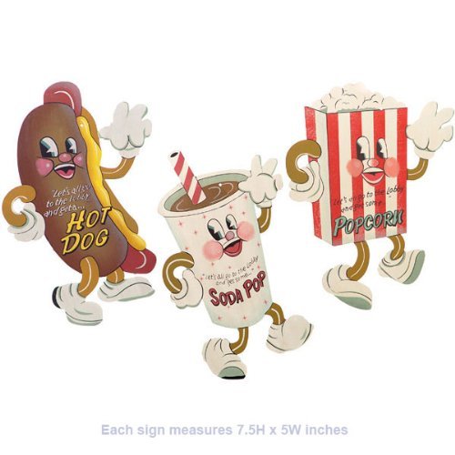 Product Cover Dancing Snacks- Set of 3 Tin Sign 7 x 5in