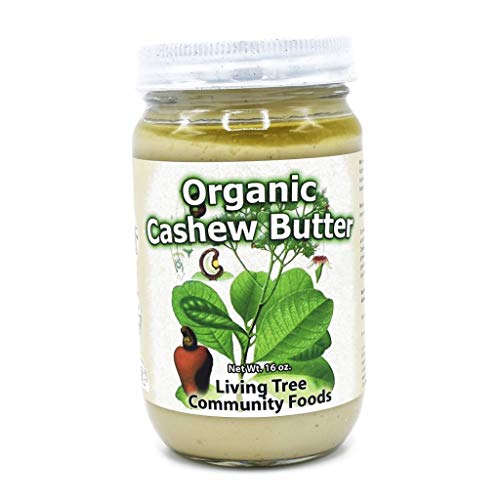 Product Cover Living Tree Organic Cashew Butter | No Added Sugar, Gluten-Free, Nut Butter - 16 Ounce Jar
