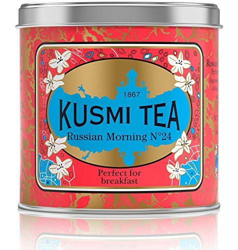 Product Cover Kusmi Tea - Russian Morning N24 - Russian Black Tea Blend Made with Chinese and Ceylon Black Tea - 8.8ounces of All Natural, Premium Loose Leaf Black Tea Blend in Eco-Friendly Metal Tin (100 Servings)