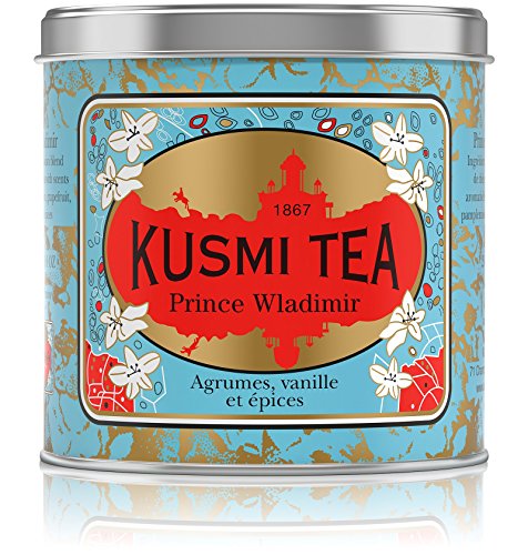 Product Cover Kusmi Tea - Prince Vladimir - Russian Black Tea Blend with Vanilla, Bergamot & Other Spices - 8.8oz of All Natural, Premium Loose Leaf Black Tea Blend in Eco-Friendly Metal Tin (100 Servings)
