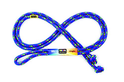 Product Cover Just Jump It 8 Foot Single Jump Rope - Active Outdoor Youth Fitness - Blue Confetti