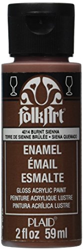 Product Cover FolkArt Enamel Glass & Ceramic Paint in Assorted Colors (2 oz), 4014, Burnt Sienna