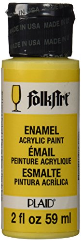 Product Cover FolkArt Enamel Glass & Ceramic Paint in Assorted Colors (2 oz), 4017, Lemon Custard