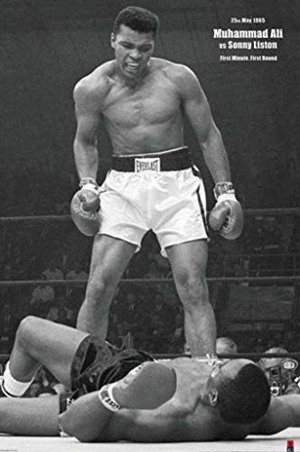 Product Cover Pyramid America Muhammad Ali vs. Sonny Liston Boxing Sports Cool Wall Decor Art Print Poster 24x36