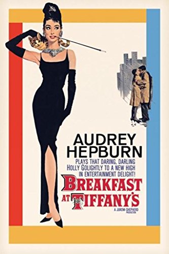 Product Cover Pyramid America Breakfast at Tiffanys Audrey Hepburn Holly Golightly Romantic Comedy Movie Film Cool Wall Decor Art Print Poster 24x36