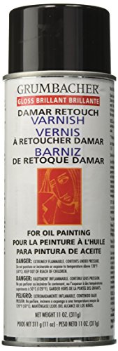 Product Cover Grumbacher Damar Retouch Gloss Varnish Spray for Oil Paintings, 11 oz. Can, #544
