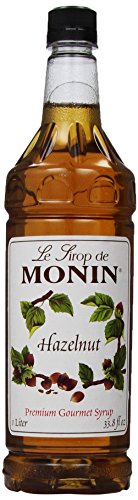 Product Cover Monin Flavored Syrup, Hazelnut, 33.8-Ounce Plastic Bottles (Pack of 4)