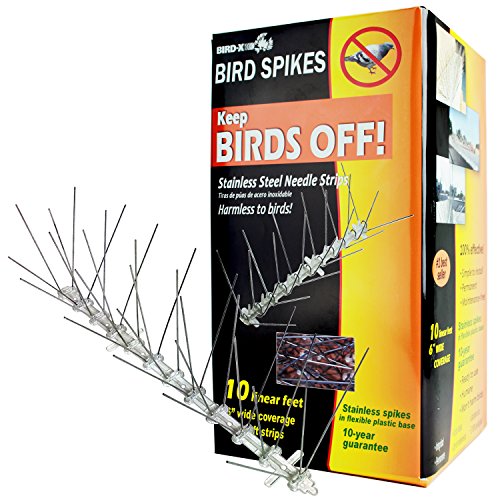 Product Cover Bird-X Stainless Steel Bird Spikes Kit, Covers 10 feet