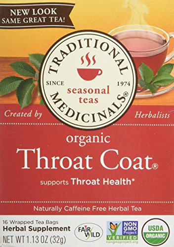 Product Cover Traditional Medicinals Organic Throat Coat Tea Bags, 16 Count