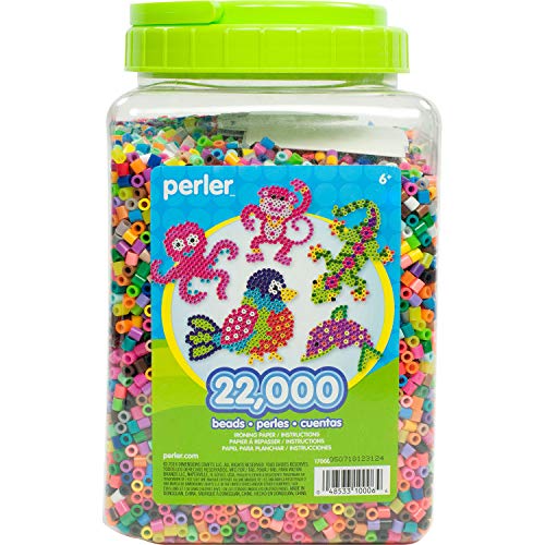 Product Cover Perler Beads Bulk Assorted Multicolor Fuse Beads for Kids Crafts, 22000 pcs