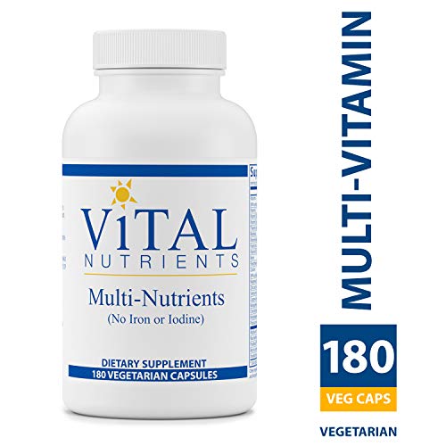 Product Cover Vital Nutrients - Multi-Nutrients (No Iron or Iodine) - Comprehensive Daily Multi-Vitamin/Mineral Formula With Potent Antioxidants - 180 Vegetarian Capsules per Bottle