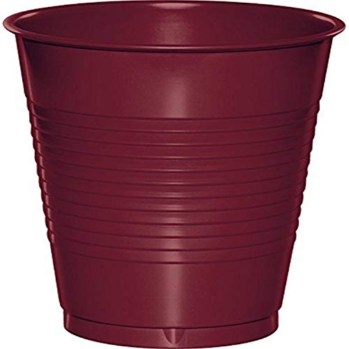 Product Cover Creative Converting 28312281 Touch of Color Plastic Cups, 16oz, Burgundy