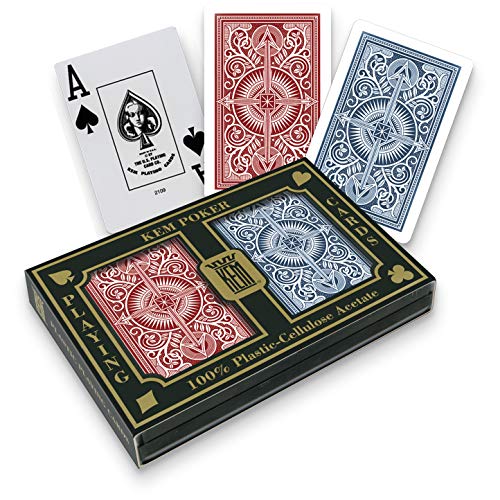 Product Cover KEM Arrow Red and Blue, Poker Size-Jumbo Index Playing Cards (Pack of 2) - 1007284