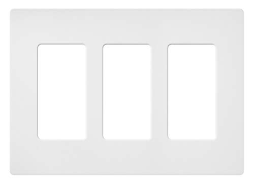 Product Cover Lutron SC-3-SW Claro Three-gang Wallplate Snow