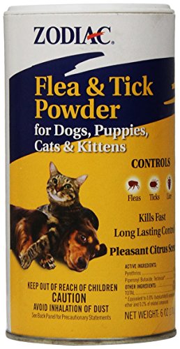 Product Cover Zodiac Flea & Tick Powder for Dogs, Puppies, Cats, and Kittens, 6-ounce