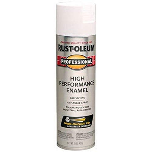 Product Cover Rust-Oleum 239108 Professional High Performance Enamel Spray Paint, 15 oz, Semi-Gloss White