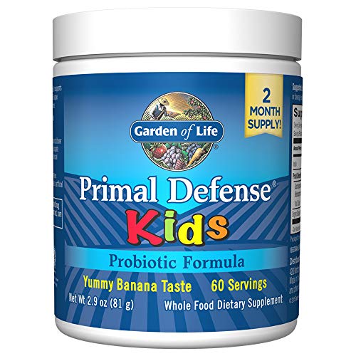 Product Cover Garden of Life Whole Food Probiotic for Kids - Primal Defense HSO Probiotic Formula Kids Dietary Supplement, 2.9oz (81g) Vegetarian Powder