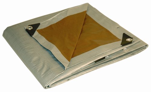 Product Cover 20x20 Multi-Purpose Silver/Brown Heavy Duty DRY TOP Poly Tarp (20'x20')