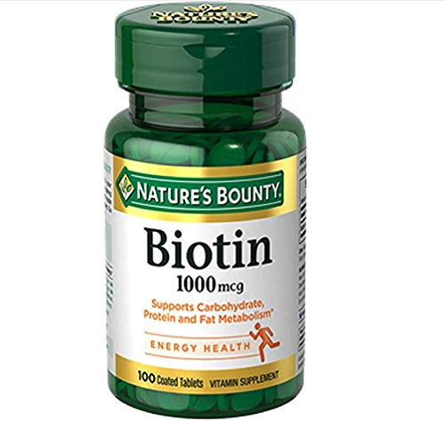 Product Cover Nature's Bounty Biotin Supplement, Supports Healthy Hair, Skin, and Nails, 1000mcg, 100 Tablets