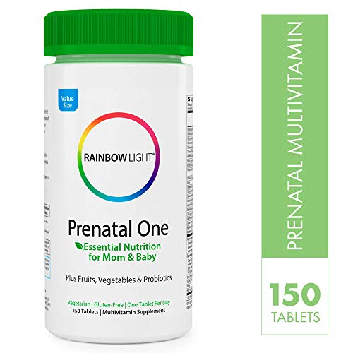 Product Cover Rainbow Light Prenatal One Non-GMO Project Verified Multivitamin Plus Superfoods & Probiotics - 150 Tablets (Packaging May Vary)