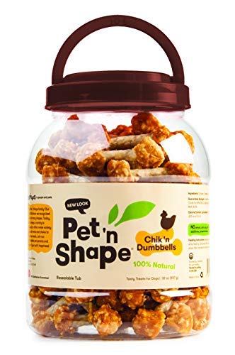 Product Cover Pet 'n Shape Chik 'N Rice Dumbbells - All Natural Dog Treats, Chicken, 2 Lb