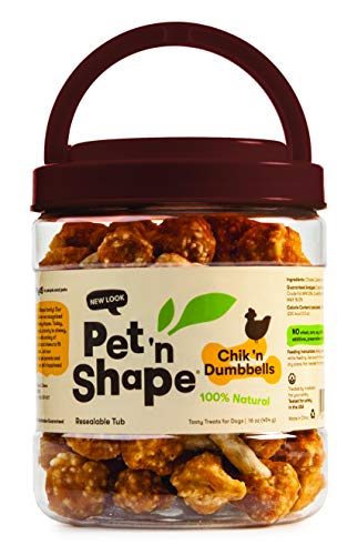 Product Cover Pet 'n Shape Chik 'N Rice Dumbbells - All Natural Dog Treats, Chicken, 1 Lb