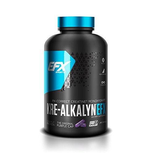 Product Cover EFX Kre-Alkalyn | PH Correct Creatine Monohydrate | Patented Formula, Gain Strength, Build Muscle & Enhance Performance - 240 Capsules / 120 Servings