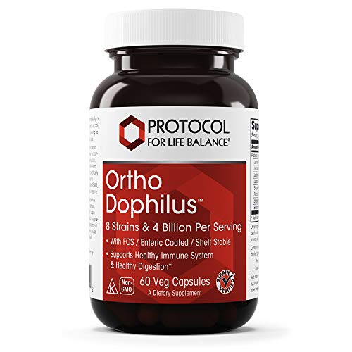 Product Cover Protocol For Life Balance - Ortho DophilusTM - Supports Healthy Immune System & Digestion, Regular Bowel Movement, Weight Control, Fatigue, Healthy Bacteria (Shelf Stable Probiotic) - 60 Veg Capsules