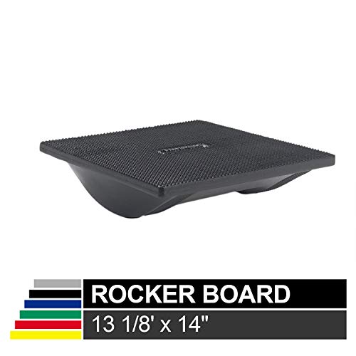 Product Cover TheraBand Rocker Board Stability and Balance Trainer, Lateral Balance Board for Physical Therapy, Core Strengthening, Injury Rehabilitation, Agility Improvement, Coordination Exercise, & Surf Training